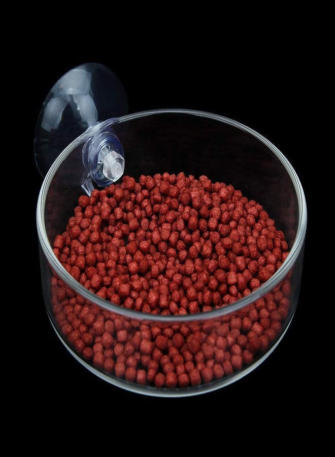 Senzeal 2PCS Shrimp Feeding Dish Glass Aquarium Fish Tank Reptiles Round Feeder Bowl with Suction Cup - Image 2